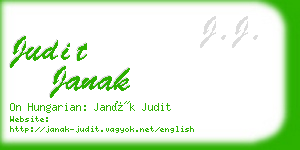 judit janak business card